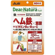 朝日 Dear-Natura 血紅素鐵與葉酸與維他命組合 120錠 - 血紅素鐵+葉酸+維生素B群C，滿足日常營養